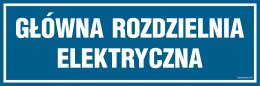 Znak PA221 Główna rozdzielnia elektryczna, 300x100 mm, PN - Płyta 1 mm