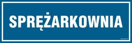 Znak PA236 Sprężarkownia, 300x100 mm, PN - Płyta 1 mm