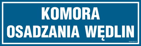 Znak PA266 Komora osadzania wędlin, 150x50 mm, PN - Płyta 1 mm