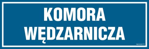 Znak PA267 Komora wędzarnicza, 150x50 mm, PN - Płyta 1 mm