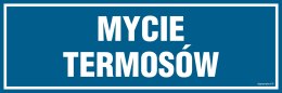 Znak PA282 Mycie termosów, 300x100 mm, FN - Folia samoprzylepna