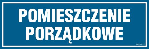 Znak PA291 Pomieszczenie porządkowe, 600x200 mm, PN - Płyta 1 mm