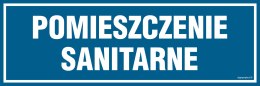 Znak PA292 Pomieszczenie sanitarne, 300x100 mm, PN - Płyta 1 mm