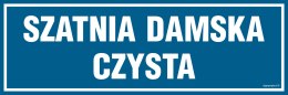 Znak PA299 Szatnia damska czysta, 300x100 mm, FN - Folia samoprzylepna