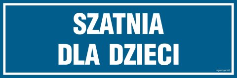 Znak PA300 Szatnia dla dzieci, 150x50 mm, FN - Folia samoprzylepna