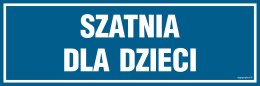 Znak PA300 Szatnia dla dzieci, 300x100 mm, FN - Folia samoprzylepna