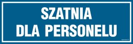 Znak PA301 Szatnia dla personelu, 150x50 mm, FN - Folia samoprzylepna