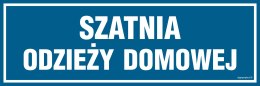 Znak PA306 Szatnia odzieży domowej, 150x50 mm, FN - Folia samoprzylepna