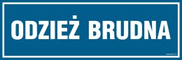 Znak PA327 Odzież brudna, 300x100 mm, PN - Płyta 1 mm