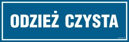 Znak PA328 Odzież czysta, 300x100 mm, PN - Płyta 1 mm