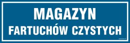 Znak PA346 Magazyn fartuchów czystych, 600x200 mm, PN - Płyta 1 mm