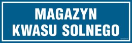 Znak PA349 Magazyn kwasu solnego, 150x50 mm, FN - Folia samoprzylepna