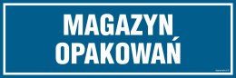 Znak PA355 Magazyn opakowań, 150x50 mm, FN - Folia samoprzylepna