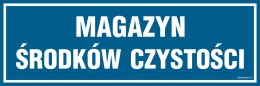 Znak PA373 Magazyn środków czystości, 150x50 mm, FN - Folia samoprzylepna