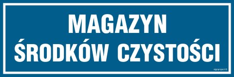 Znak PA373 Magazyn środków czystości, 300x100 mm, FN - Folia samoprzylepna