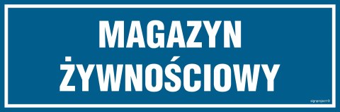 Znak PA375 Magazyn żywnościowy, 150x50 mm, FN - Folia samoprzylepna