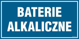 Znak PA505 Baterie alkaliczne, 200x100 mm, FN - Folia samoprzylepna