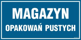 Znak PA524 Magazyn opakowań pustych, 200x100 mm, PN - Płyta 1 mm