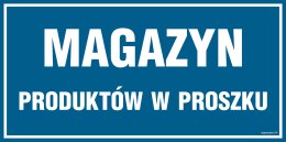 Znak PA525 Magazyn produktów w proszku, 400x200 mm, FN - Folia samoprzylepna