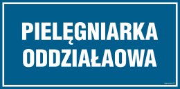 Znak PA542 Pielęgniarka oddziałowa - opakowanie 10 sztuk, 100x50 mm, PN - Płyta 1 mm