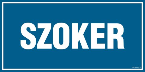 Znak PA549 Szoker, 300x150 mm, FN - Folia samoprzylepna