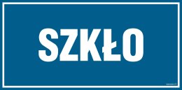 Znak PA561 Szkło, 200x100 mm, PN - Płyta 1 mm