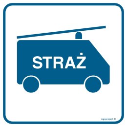 Znak RA078 Straż pożarna, 300x300 mm, FN - Folia samoprzylepna