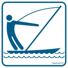 Znak RC005 Windsurfing, 100x100 mm, FN - Folia samoprzylepna