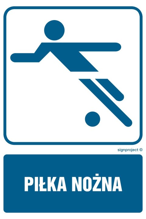 Znak RD010 Piłka nożna, 350x525 mm, FN - Folia samoprzylepna