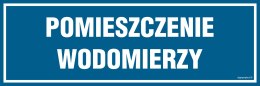 Znak PA563 Pomieszczenie wodomierzy, 300x100 mm, PN - Płyta 1 mm