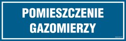 Znak PA565 Pomieszczenie gazomierzy, 300x100 mm, FN - Folia samoprzylepna