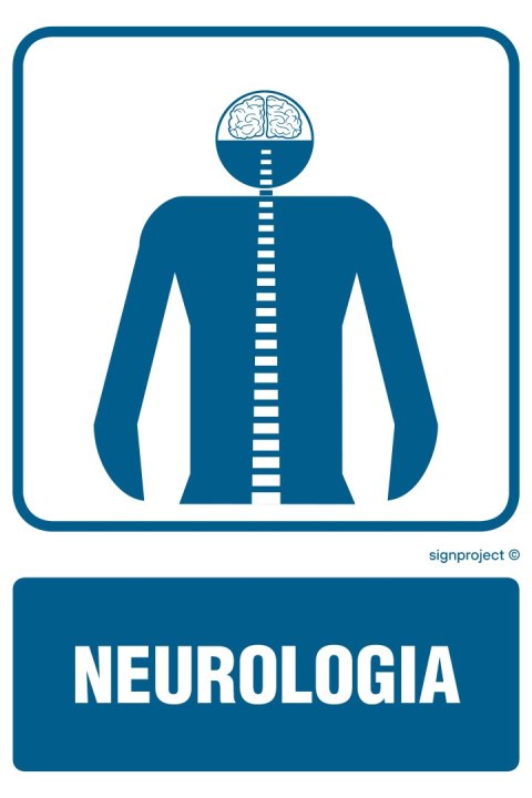 Znak RF010 Neurologia, 500x750 mm, FN - Folia samoprzylepna