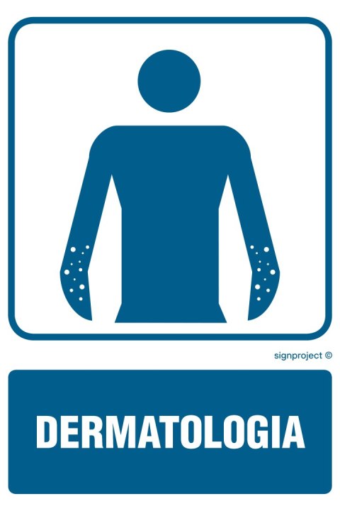 Znak RF012 Dermatologia, 200x300 mm, PN - Płyta 1 mm