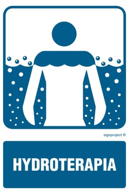 Znak RF024 Hydroterapia, 150x225 mm, FN - Folia samoprzylepna