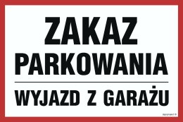 Znak SA022 Zakaz parkowania, 300x200 mm, FO - Folia odblaskowa