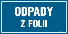 Naklejka OA106 Odpady z folii, 200x100 mm, FN - Folia samoprzylepna