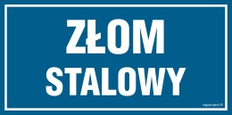 Naklejka OA113 Złom stalowy, 200x100 mm, FN - Folia samoprzylepna