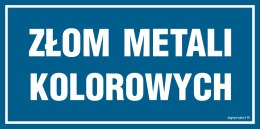 Naklejka OA115 Złom metali kolorowych, 200x100 mm, FN - Folia samoprzylepna