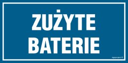 Naklejka OA153 Zużyte baterie, 300x150 mm, FN - Folia samoprzylepna