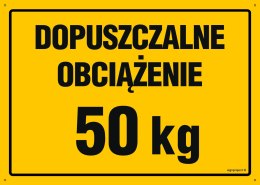 Tablica OA148 Dopuszczalne obciążenie 50 kg, 300x215 mm, BN - Płyta żółta 0,6mm