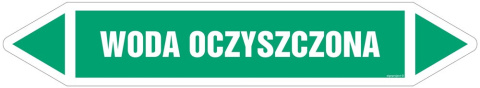 Znak JF494 WODA OCZYSZCZONA - arkusz 2 naklejek, 563x100 mm, FN - Folia samoprzylepna