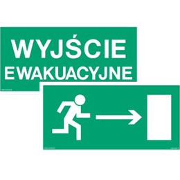 Znaki bezpieczeństwa - ewakuacja